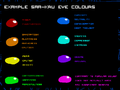 Data on saa-kru eye colouration